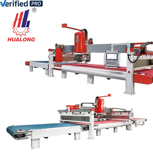 High Efficient Hualong CNC Bridge Saw Production Line for Granite and Marble Cutting