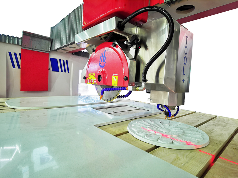 HUALONG Machinery 5 Axis Stone CNC Bridge for Granite and Marble Automatic Processing