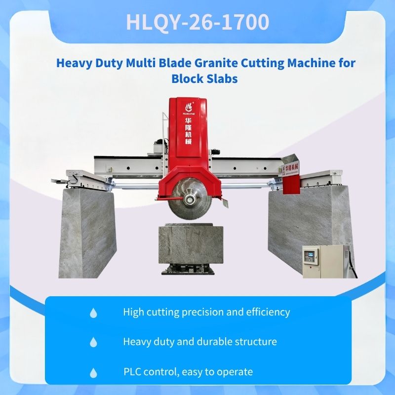 HLQY-26-1700 Heavy Duty Multi Blade Granite Cutting Machine for Block Slabs