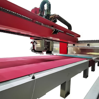 HKNC-400L CNC bridge saw with conveyor for stone edge grinding line