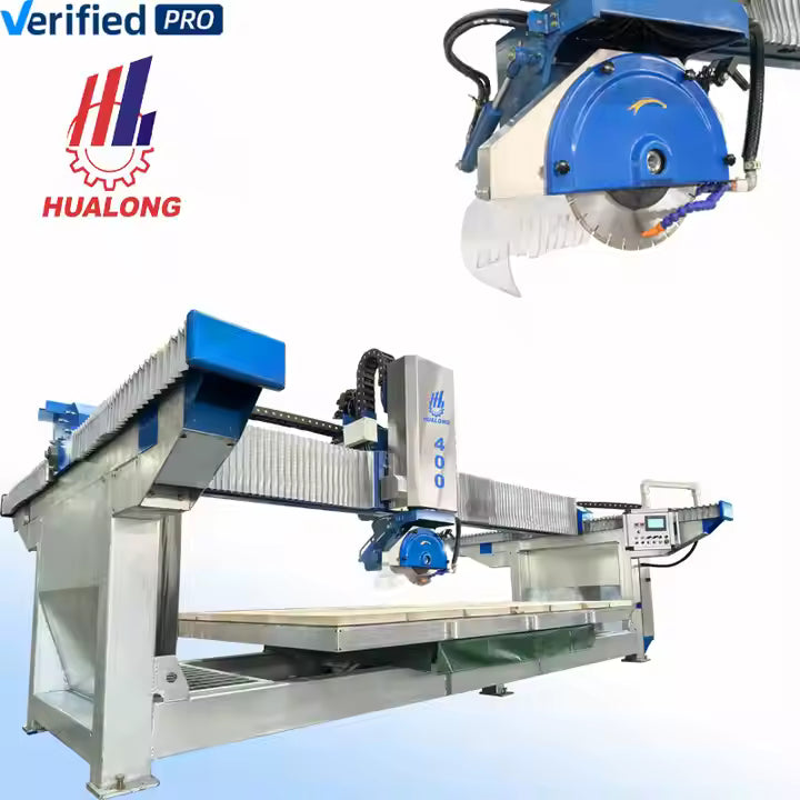 2026 HUALONG MACHINERY  HLSQ-450 automatic Stone Cutting Machine bridge saw cutter for granite slab