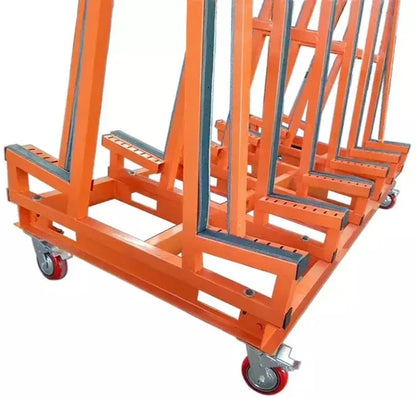 HSE-24 stone slab storage rack with ratchet securing bars